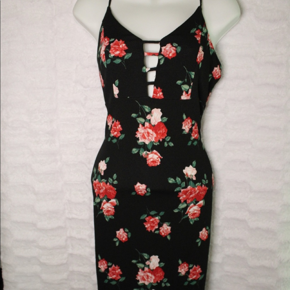 Bodycon Floral Dress